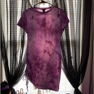 Rue21 boycon dress, size L, mauve tie-dye